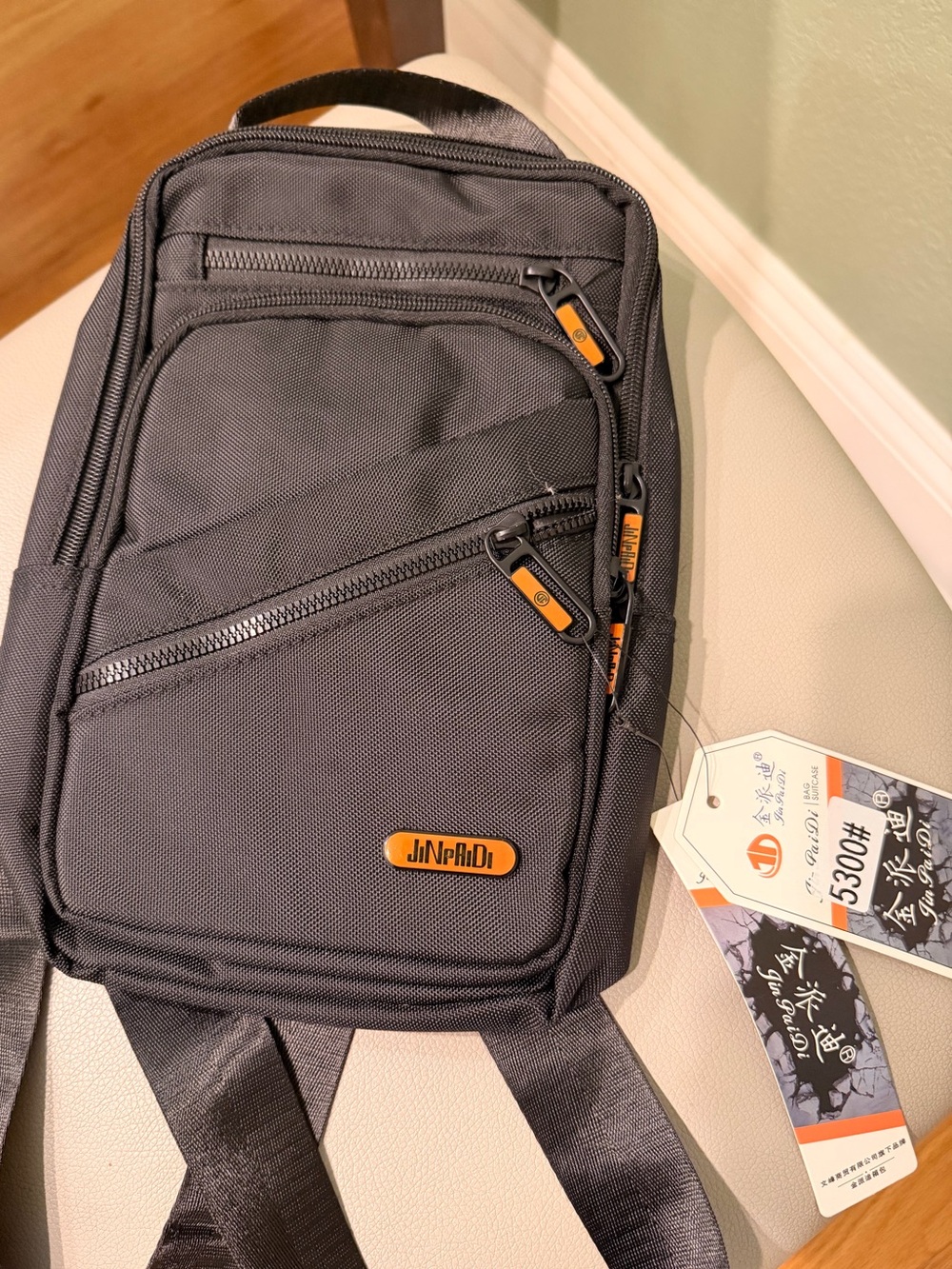 Men’s Black Sling Bag - Compact Crossbody Organizer